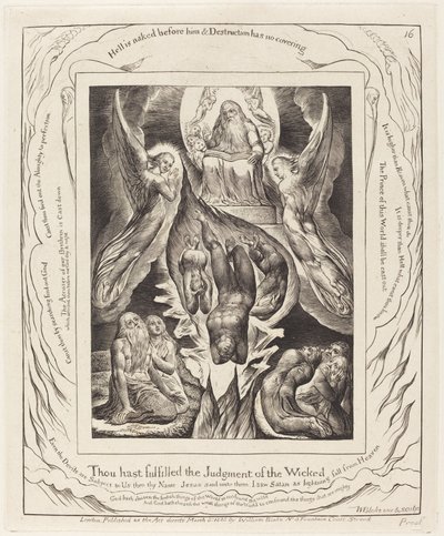 撒旦的堕落》，1825年。 作者 威廉·布雷克