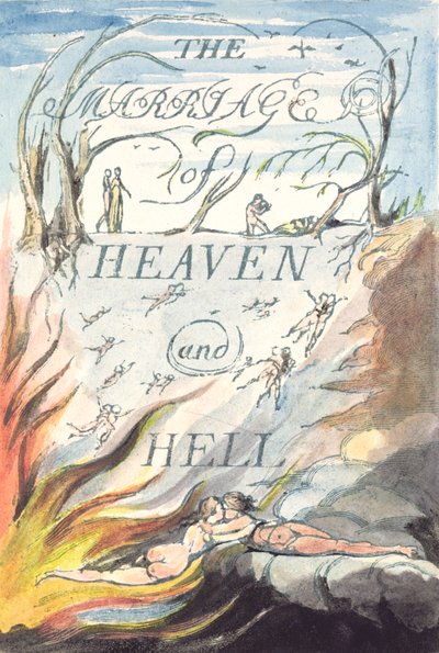 标题页，来自天堂与地狱的婚姻 作者 William Blake