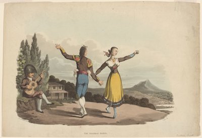 约翰·海维赛德·克拉克（John Heaviside Clark）雕刻的Boleras舞蹈，约1810-19年 作者 威廉·布拉德福德
