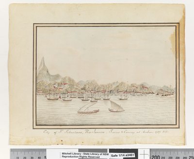 奥普。 页。 37.`里约热内卢圣塞巴斯蒂安市：天狼星和船锚在锚点。 1787