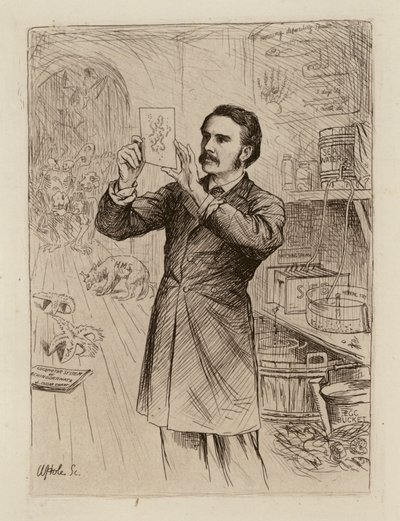 James Cossar Ewart，自然历史教授（雕刻） 作者 威廉·布拉西 (后) 霍尔