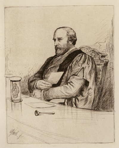 Thomas Grainger Stewart，物理学实践教授（雕刻） 作者 威廉·布拉西 (后) 霍尔