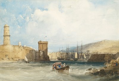 马赛港入口 作者 William Callow