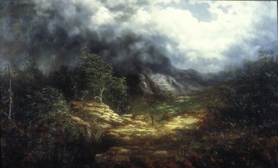 蓝岭上的风暴（布面油画） 作者 威廉·查尔斯·安东尼·弗里里希斯
