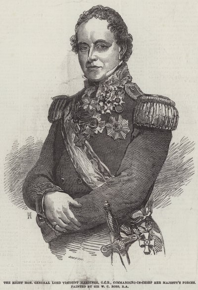 尊敬的总爵Viscount Hardinge阁下，GCB，女王陛下的总司令 作者 威廉·查尔斯·罗斯