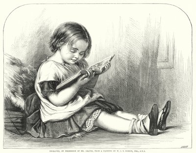 Reading (engraving) 作者 威廉·查尔斯·托马斯（之后）多布森