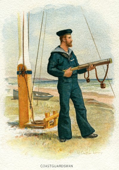 英国海岸警卫队，c1890-c1893 作者 威廉·克里斯蒂安·西蒙斯