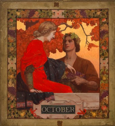 哈珀杂志》十月封面插图，1903年。 作者 威廉·克拉克·赖斯