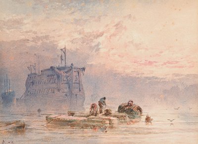 绿巨人在停泊处，1875年 作者 普利茅斯的威廉·库克