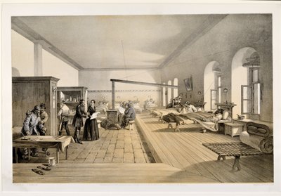 斯卡塔里医院的病房，由E. Walker雕刻，1856年 作者 威廉·克里米亚·辛普森