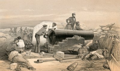钻石电池安静的一天，肖像兰卡斯特68磅，1854年12月15日 作者 威廉·克里米亚·辛普森