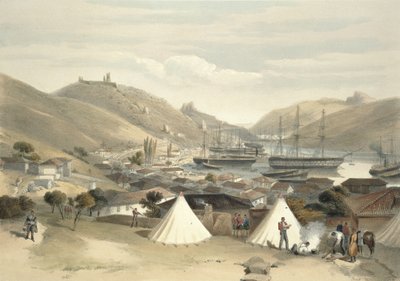 巴拉克拉瓦，望向大海，从1856年的“东方战争的座位”中登上 作者 威廉·克里米亚·辛普森