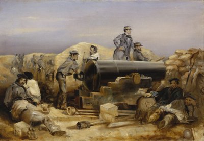 克里米亚战争（1853-1856 年）：塞瓦斯托波尔围城中的 "钻石 "炮兵连，12 月 15 日 作者 威廉·“克里米亚”·辛普森