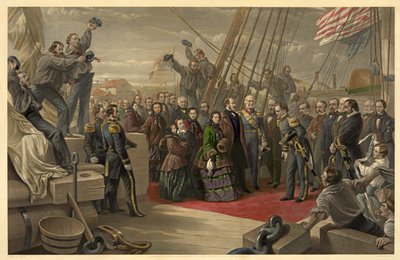 维多利亚女王访问HMS Resolute，1856年12月16日，1859年出版 作者 威廉·克里米亚·辛普森