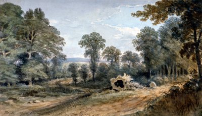伦敦贝斯沃特山风景，1803年 作者 威廉·克罗奇