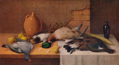 静物游戏鸟，c1895 作者 威廉·克鲁克申克