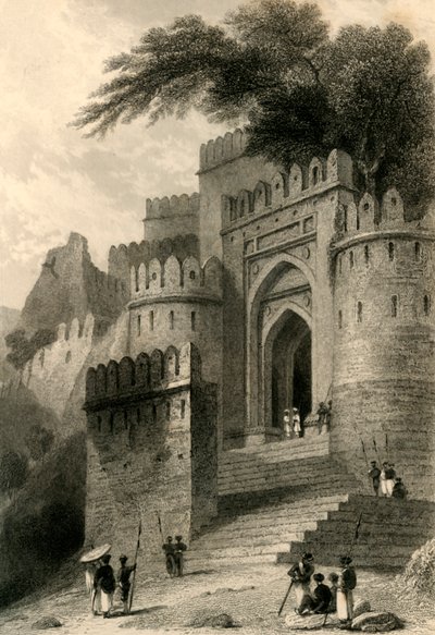 1835年，罗塔斯古尔的库尔努赫塔门。 作者 威廉·丹尼尔