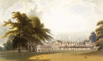 温莎公园：皇家小屋，约1827-30。 作者 威廉·丹尼尔