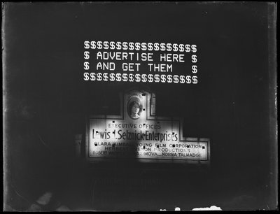 1917年1月，纽约市Selznick Enterprises广告和泛光灯照明标志的照明标志 作者 威廉·戴维斯·哈斯勒
