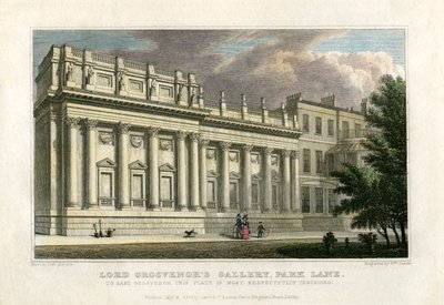 格罗夫纳勋爵画廊，伦敦公园巷，1828年 作者 威廉·迪布尔