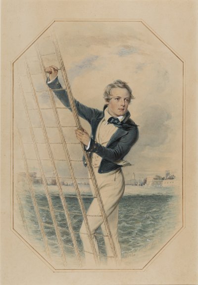 Arthur William Acland Hood，1840年5月16日（wc，水粉和阿拉伯树胶纸） 作者 威廉·德比