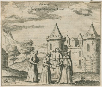 塔姆沃思城堡-窗户玻璃：雕刻，nd [？17th cent]（印刷） 作者 威廉·杜格代尔