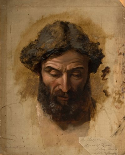 慷慨。亚瑟王，无马，被他的对手放过了......，1850-1855。 作者 威廉·戴斯