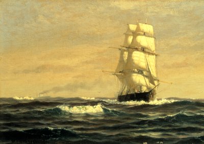 帆船--缅因州海岸外，1876年。 作者 威廉·E·诺顿