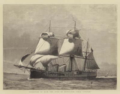 离开爱丁堡公爵HRH，HMS Sultan 作者 William Edward Atkins