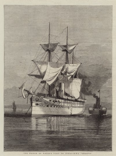 威尔士亲王访问印度，HMS Serapis 作者 William Edward Atkins