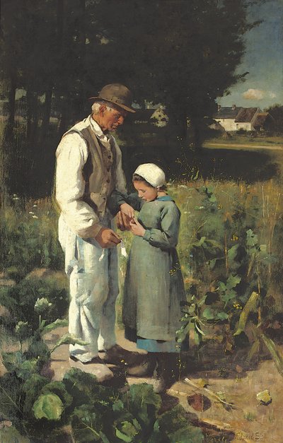 在野外，瓦兹河畔安特卫普，1882年 作者 威廉·爱德华·斯托特