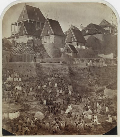 马达加斯加Antsahatsiroa的景观，1862-65。 作者 威廉·埃利斯