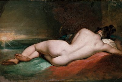 躺着的裸体女人，19世纪初。 作者 William Etty