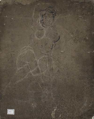坐着的女性裸体 作者 William Etty