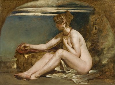 裸体坐姿（布面油画 作者 William Etty