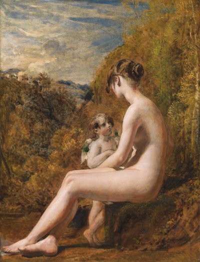 金星和丘比特（碾压板上的油） 作者 William Etty