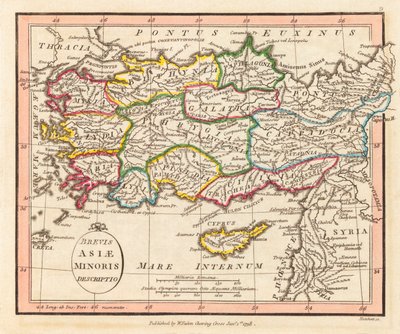 古代小亚细亚。地图 作者 威廉·法登