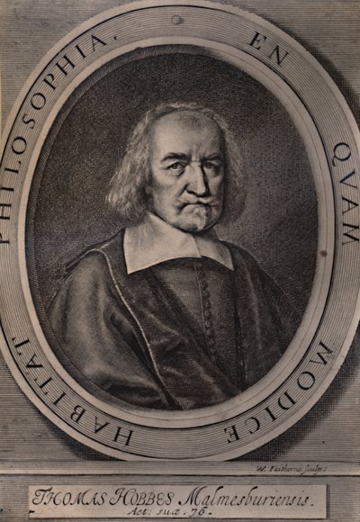 托马斯·霍布斯（Thomas Hobbes），英国哲学家，c1668年1894年 作者 威廉·法索恩