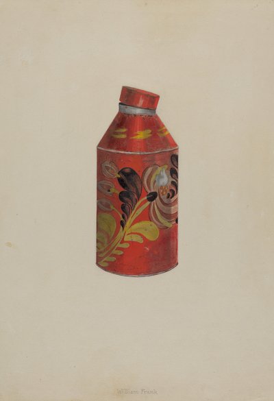 Toleware Tea Caddy，约1938年。 作者 威廉·弗兰克