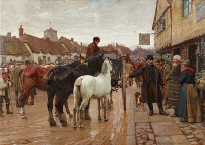 市场日，1907年 作者 William Frank Calderon