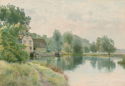 1914年，在Ouse河上的Houghton Mill 作者 威廉·弗雷泽花园