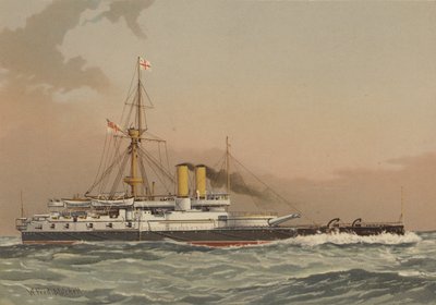 HMS维多利亚，一流的战列舰 作者 William Frederick Mitchell