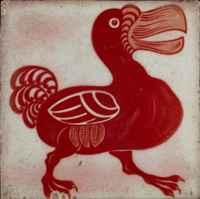 有渡鸦的瓦片，1882-1888年 作者 威廉·弗兰德·德·摩根