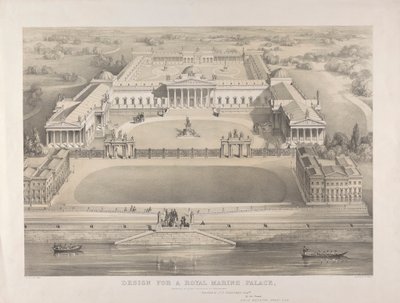 布莱顿，拟建造的皇家海洋宫殿设计图 作者 威廉·高奇