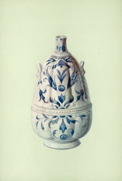 瓶子，美第奇瓷器，佛罗伦萨（彩色石版画） 作者 威廉·吉布