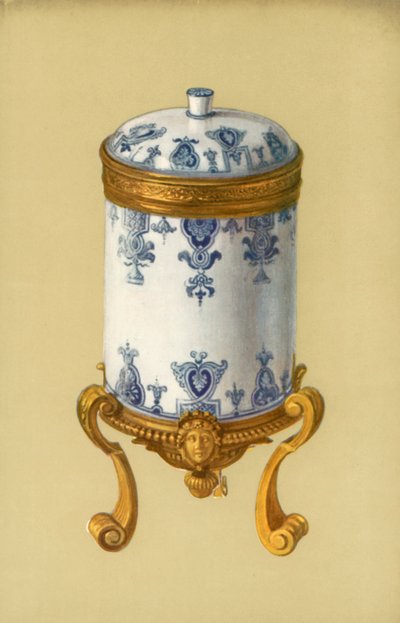 马桶壶，St Cloud，带 Ormolu Mount（彩色石版画） 作者 威廉·吉布