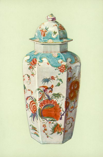 Vase, Worcester, with Japanese Pattern (colour litho) 作者 威廉·吉布