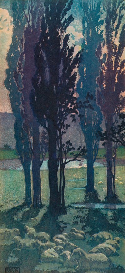 九月的月亮，c1901，1928年 作者 威廉·吉尔斯