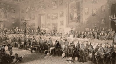 1836年6月18日在Aspley House举行的滑铁卢宴会。 作者 威廉·格特巴赫