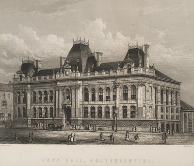 市政厅，伍尔弗汉普顿，c.1871 作者 威廉·格特巴赫